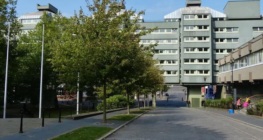 Coventry University buildings on Priory Street in Coventry, the university's main campus, not the London campus on Middlesex Street that this page is about