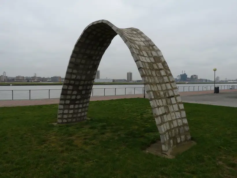 Arch on University of East London Docklands campus March 2011